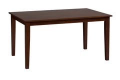 Simplicity Caramel Rect. Dining Table w/ 4 Slatback Chairs - Ornate Home