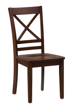 Simplicity Caramel Rect. Dining Table w/ 4 X-Back Chairs - Ornate Home