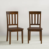 Simplicity Caramel Slatback Chair (Set of 2) - Ornate Home