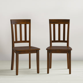 Simplicity Caramel Slatback Chair (Set of 2) - Ornate Home