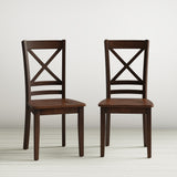 Simplicity Caramel X Back Chair (Set of 2) - Ornate Home