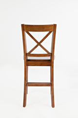 Simplicity Caramel X Back Stool (Set of 2) - Ornate Home