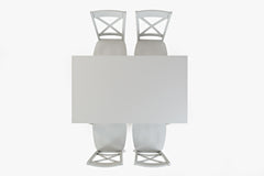 Simplicity Dove Counter Table w/ 4 X-Back Stools - Ornate Home