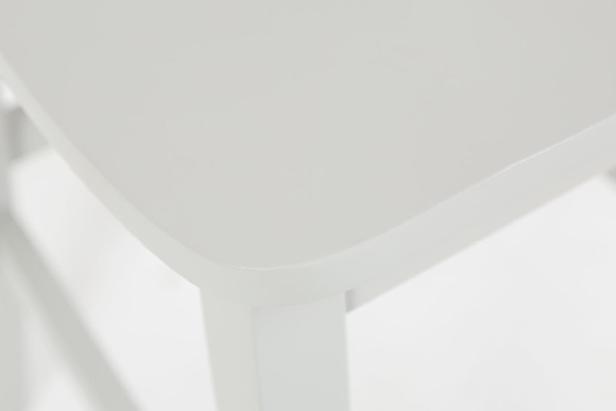 Simplicity Dove Counter Table w/ 4 X-Back Stools - Ornate Home