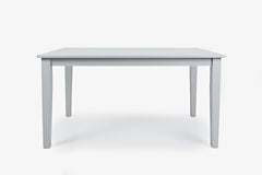 Simplicity Dove Rect. Dining Table w/ 4 X-Back Chairs, Bench - Ornate Home