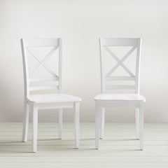 Simplicity Dove Rect. Dining Table w/ 4 X-Back Chairs - Ornate Home