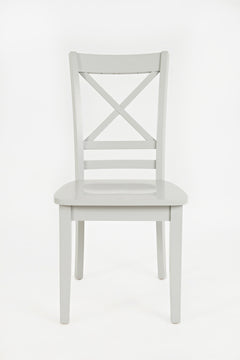Simplicity Dove Rect. Dining Table w/ 6 X-Back Chairs - Ornate Home