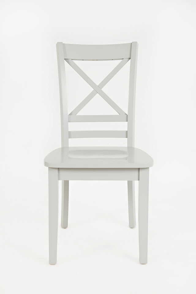 Simplicity Dove X Back Chair (Set of 2) - Ornate Home