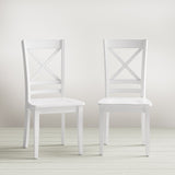 Simplicity Dove X Back Chair (Set of 2) - Ornate Home