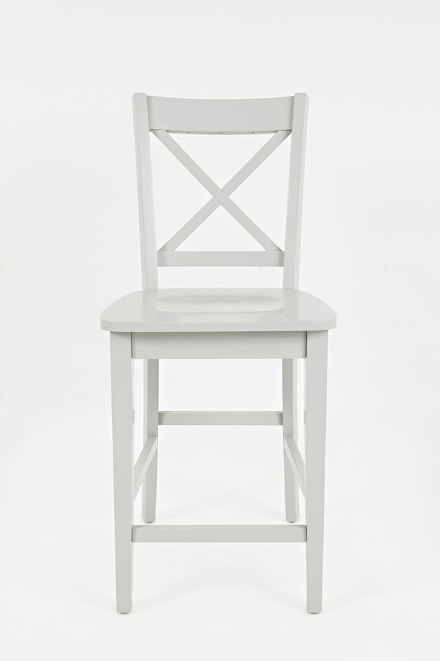 Simplicity Dove X Back Stool (Set of 2) - Ornate Home