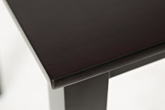 Simplicity Espresso Counter Table w/ 4 X-Back Stools - Ornate Home