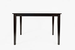 Simplicity Espresso Counter Table w/ 4 X-Back Stools - Ornate Home