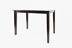 Simplicity Espresso Counter Table w/ 4 X-Back Stools - Ornate Home