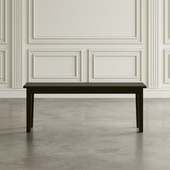 Simplicity Espresso Rect. Dining Table w/ 4 Slatback Chairs, Bench - Ornate Home