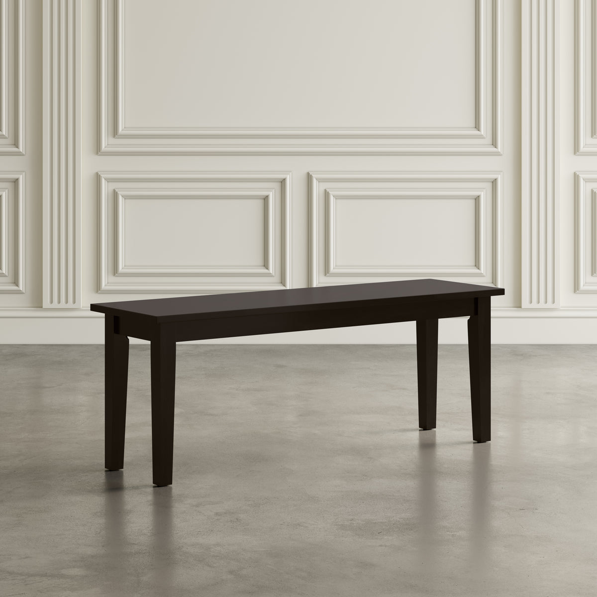 Simplicity Espresso Rect. Dining Table w/ 4 X-Back Chairs, Bench - Ornate Home