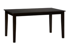 Simplicity Espresso Rect. Dining Table w/ 4 X-Back Chairs - Ornate Home