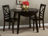 Simplicity Espresso Round Dropleaf Table - Ornate Home