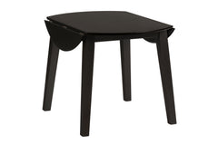 Simplicity Espresso Round Dropleaf Table w/ 2 X-Back Chairs - Ornate Home