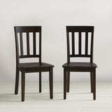 Simplicity Espresso Slatback Chair (Set of 2) - Ornate Home
