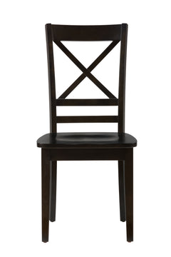 Simplicity Espresso X Back Chair (Set of 2) - Ornate Home