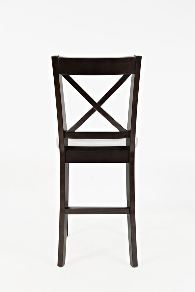 Simplicity Espresso X Back Stool (Set of 2) - Ornate Home