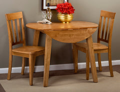 Simplicity Honey Drop Leaf Table w/ 4 Slatback Chairs - Ornate Home