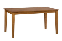 Simplicity Honey Rect. Dining Table w/ 4 Slatback Chairs, Bench - Ornate Home