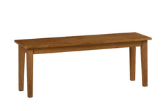 Simplicity Honey Rect. Dining Table w/ 4 Slatback Chairs, Bench - Ornate Home