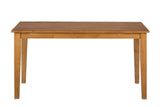 Simplicity Honey Rect. Dining Table w/ 6 X-Back Chairs - Ornate Home