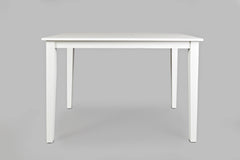 Simplicity Paperwhite Counter Dining Table w/ 4 X-Back Stools - Ornate Home