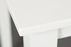 Simplicity Paperwhite Counter Dining Table w/ 4 X-Back Stools - Ornate Home