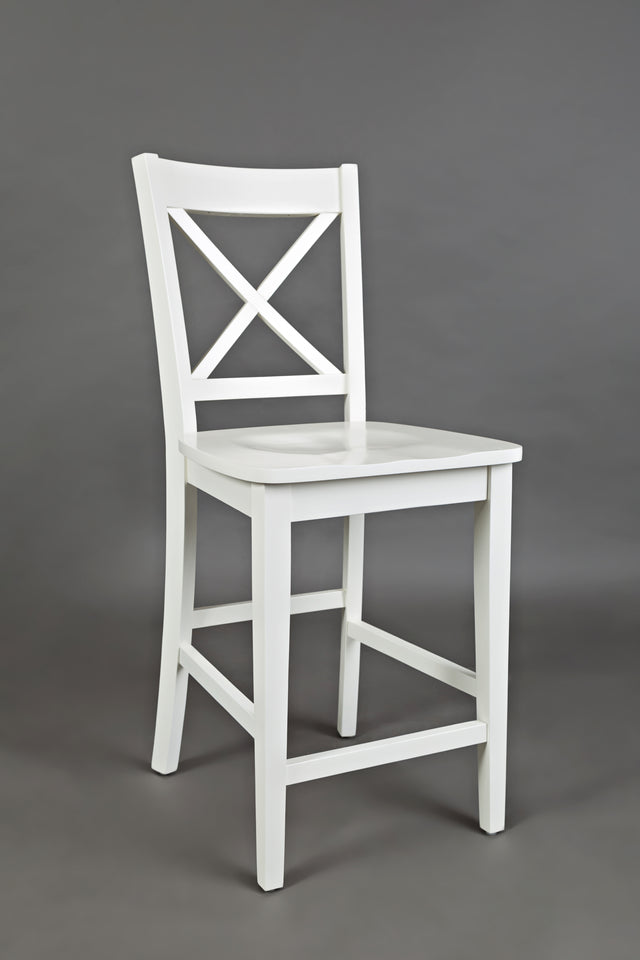 Simplicity Paperwhite X Back Stool (Set of 2) - Ornate Home