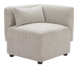 Simu Dune Greige Corner Chair - Ornate Home
