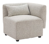 Simu Dune Greige Corner Chair - Ornate Home