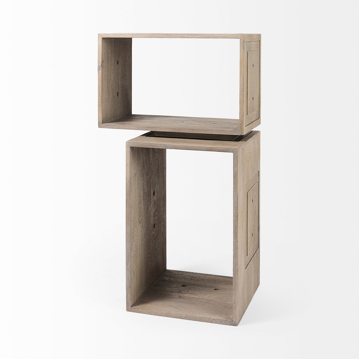 Simul Light Brown Wood Modular Shelving Unit (Set of 2) - Ornate Home