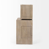 Simul Light Brown Wood Modular Shelving Unit (Set of 2) - Ornate Home