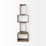 Simul Light Brown Wood Modular Shelving Unit (Set of 2) - Ornate Home