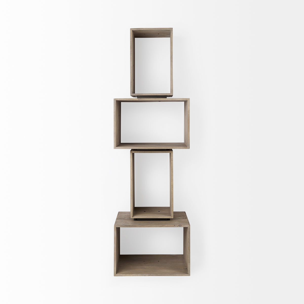 Simul Light Brown Wood Modular Shelving Unit (Set of 2) - Ornate Home