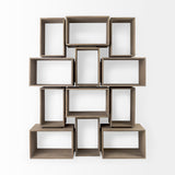 Simul Light Brown Wood Modular Shelving Unit (Set of 2) - Ornate Home