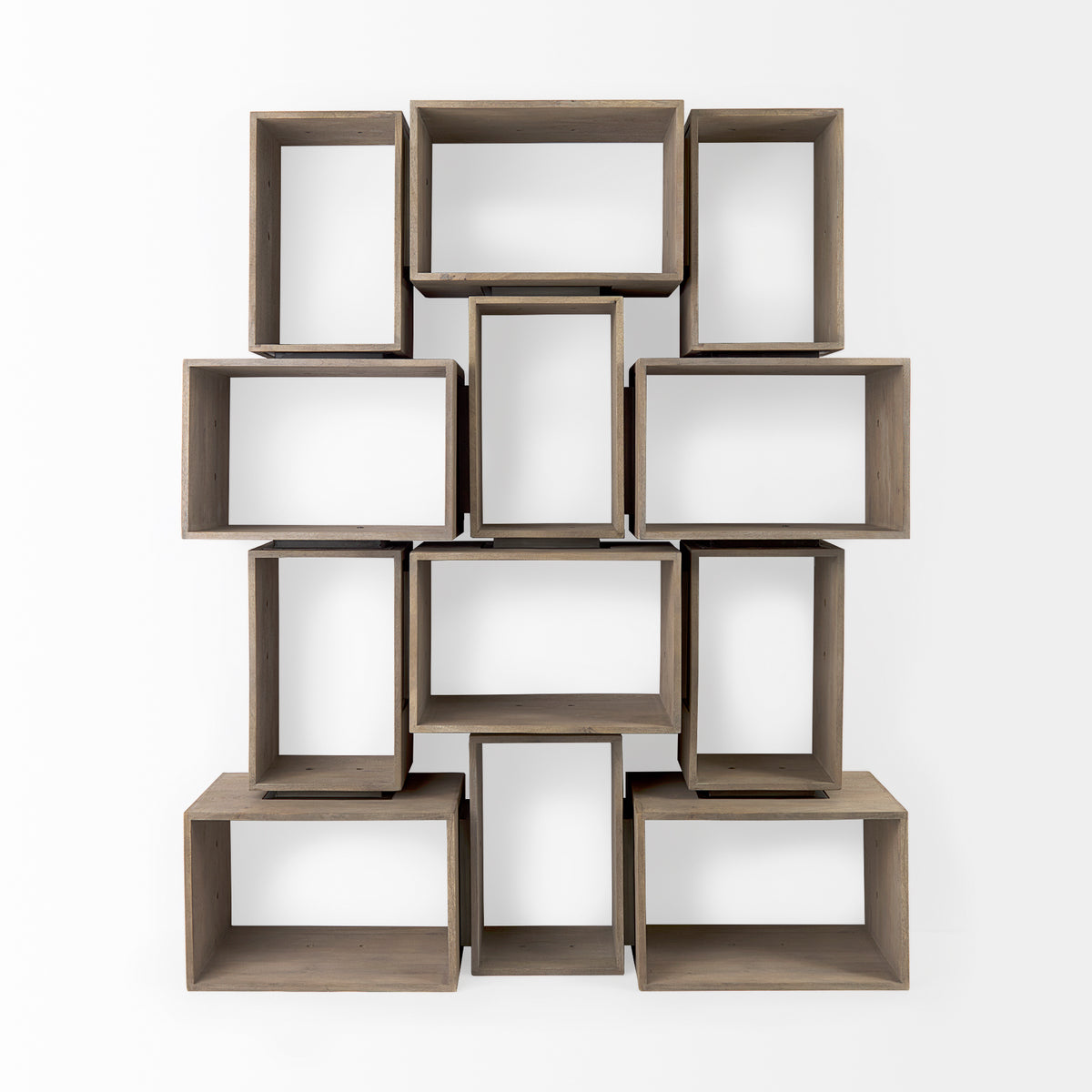 Simul Light Brown Wood Modular Shelving Unit (Set of 2) - Ornate Home