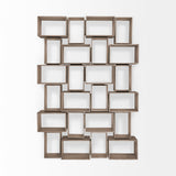 Simul Light Brown Wood Modular Shelving Unit (Set of 2) - Ornate Home