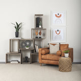 Simul Light Brown Wood Modular Shelving Unit (Set of 2) - Ornate Home
