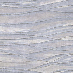 Sinai Light Blue Lined Wool/Viscose Rug - Clearance - Ornate Home