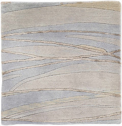 Sinai Light Blue Lined Wool/Viscose Rug - Clearance - Ornate Home