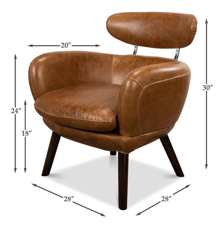 Sinclair Brown Arm Chair - Ornate Home