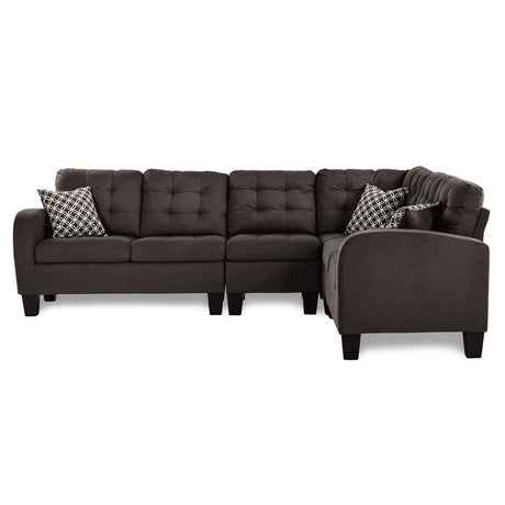 Sinclair Chocolate 2-Piece Reversible Sectional - Ornate Home