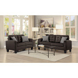 Sinclair Chocolate Loveseat - Ornate Home