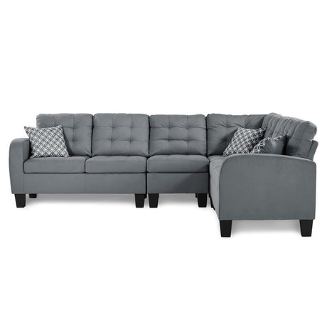 Sinclair Gray 2-Piece Reversible Sectional Sofa - Ornate Home