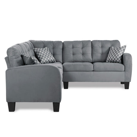 Sinclair Gray 2-Piece Reversible Sectional Sofa - Ornate Home