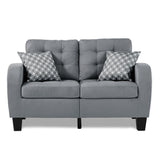 Sinclair Gray Loveseat - Ornate Home